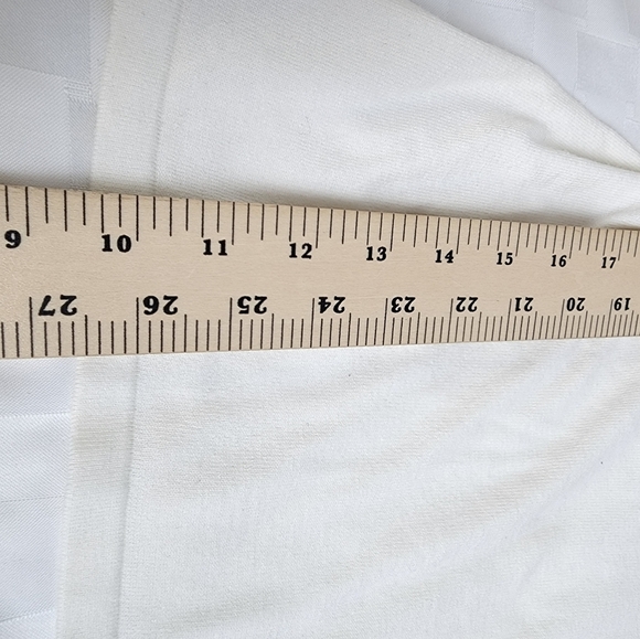 Style & Co Knit Ivory Color Faux Wrap With Macrame Belt Women's Top Size M - Picture 6 of 7